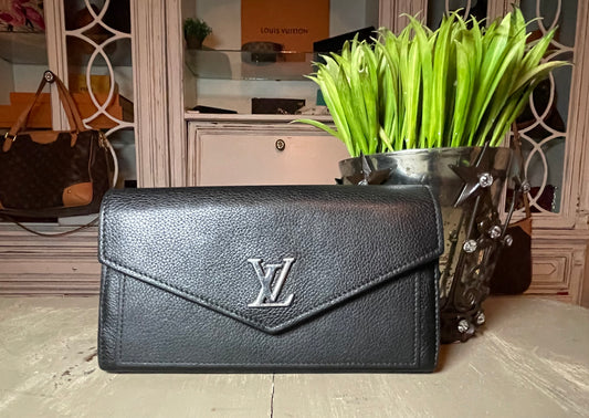 Louis Vuitton My LockMe Wallet - Black Calfskin Leather