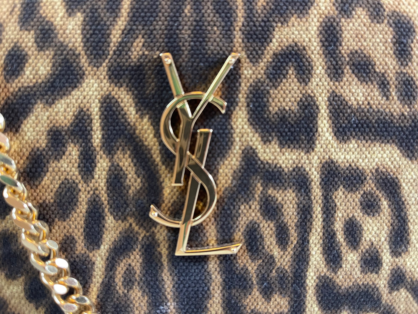 YSL Kate Monogram Leopard Print Shoulder Bag (Wallet on Chain)