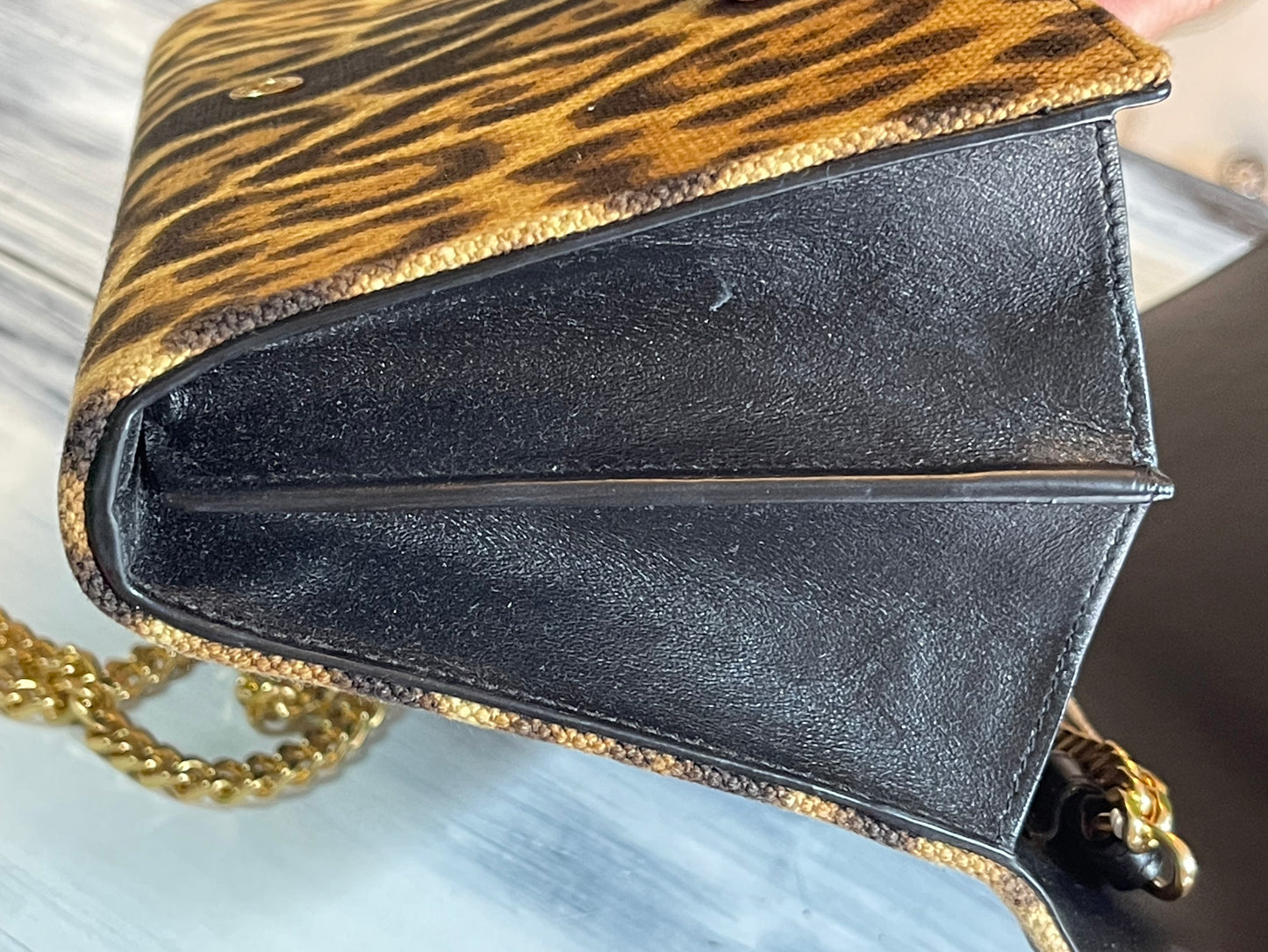 YSL Kate Monogram Leopard Print Shoulder Bag (Wallet on Chain)