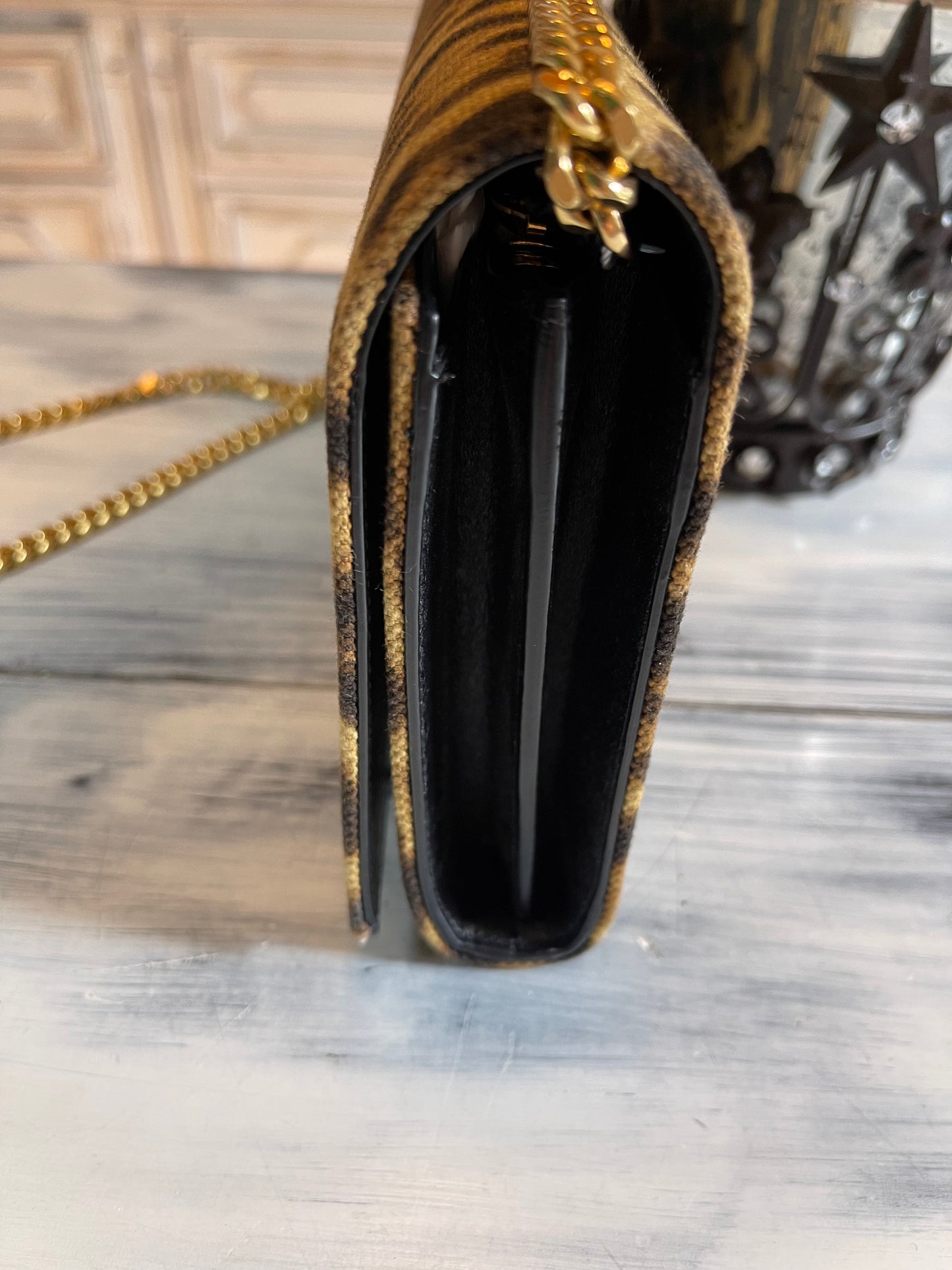 YSL Kate Monogram Leopard Print Shoulder Bag (Wallet on Chain)