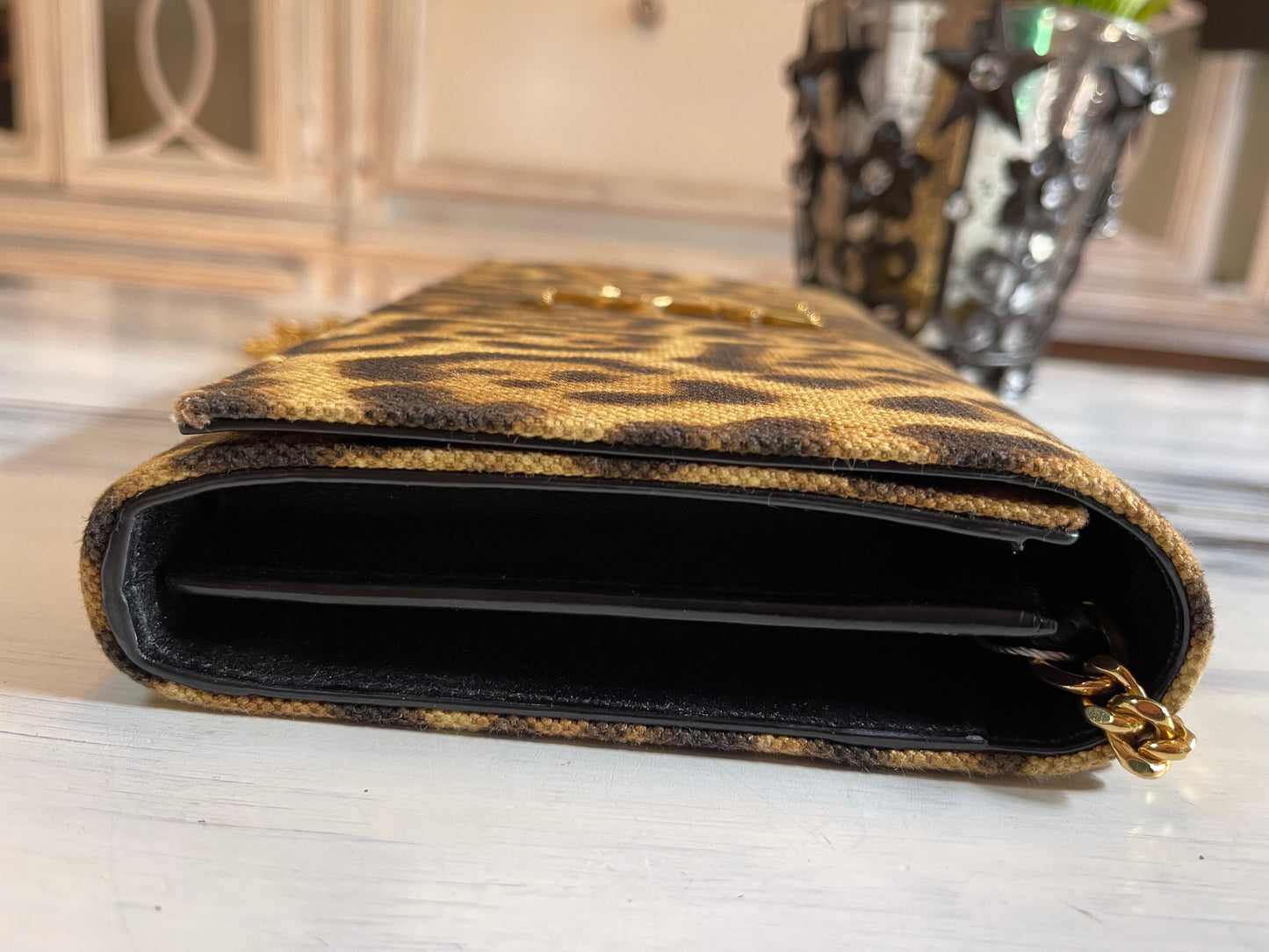 YSL Kate Monogram Leopard Print Shoulder Bag (Wallet on Chain)