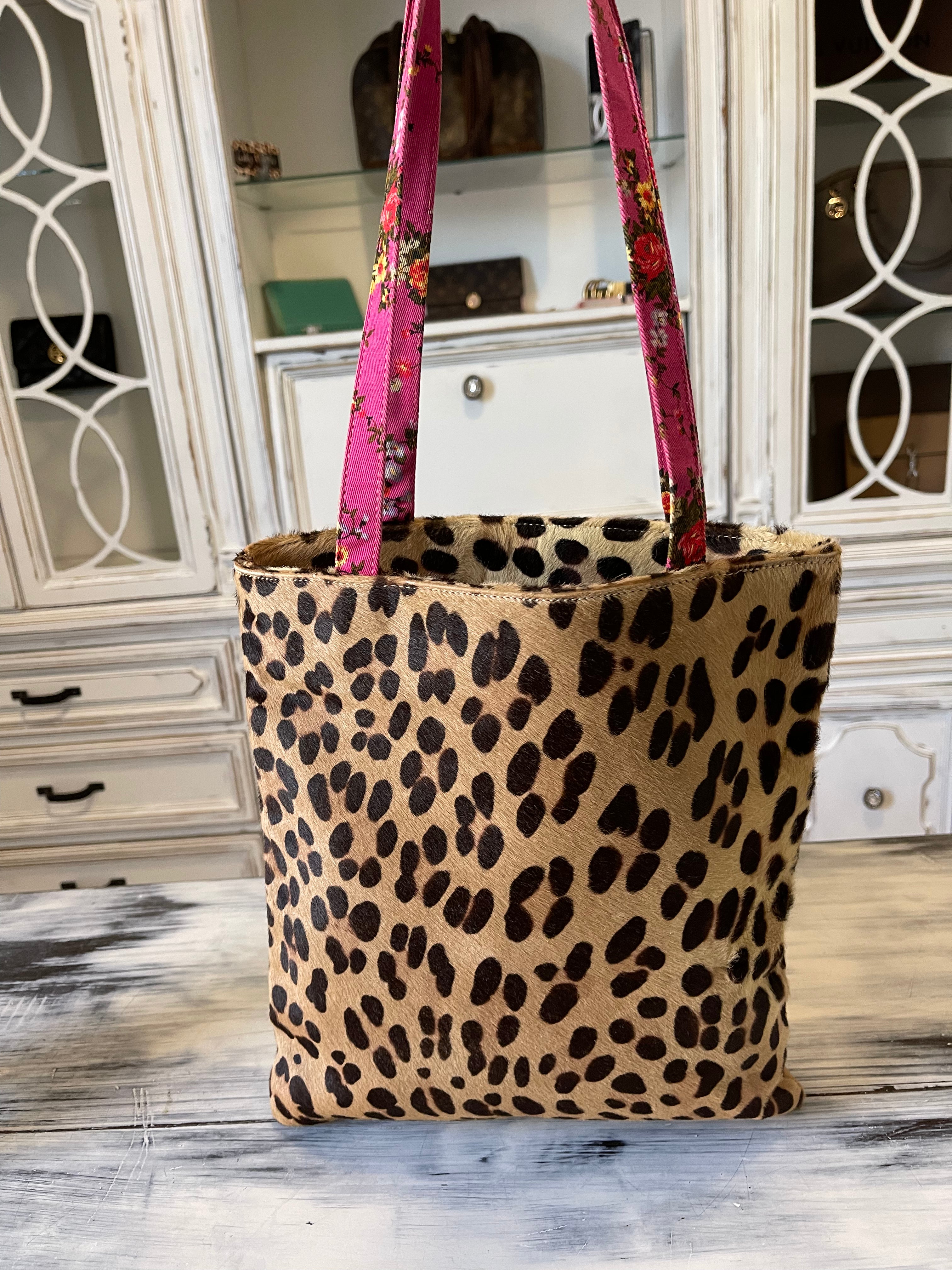 🍀💁🏻‍♀️Dolce & Gabbana Leopard Pony Hair Tote