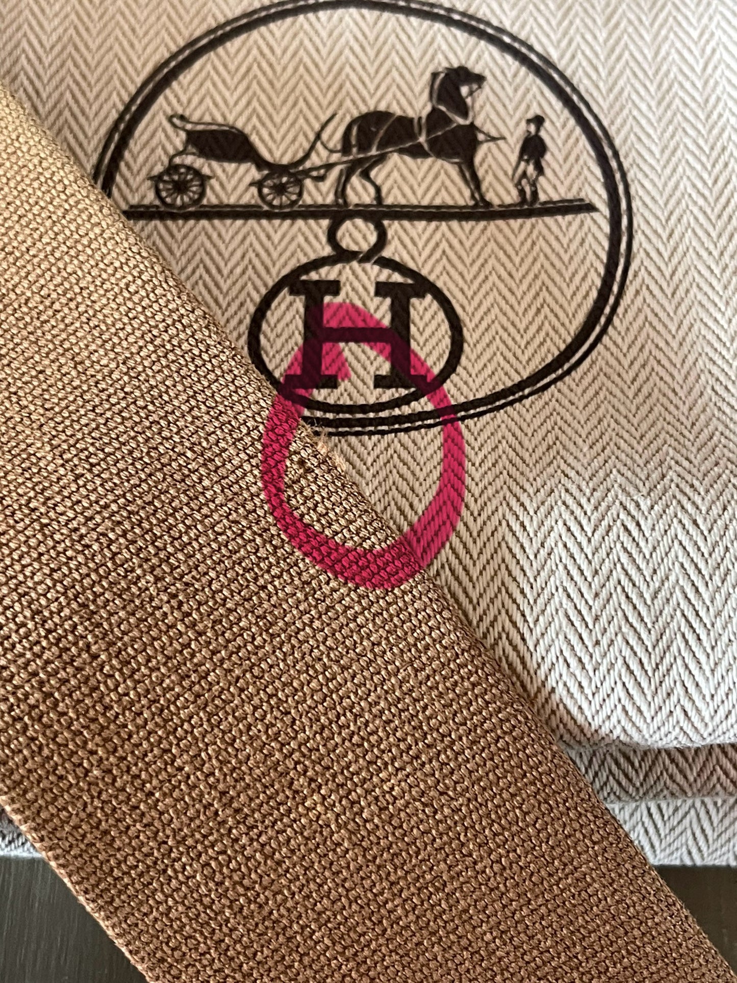 Hermés EVELYN 1 GM Canvas & Leather Shoulder Bag