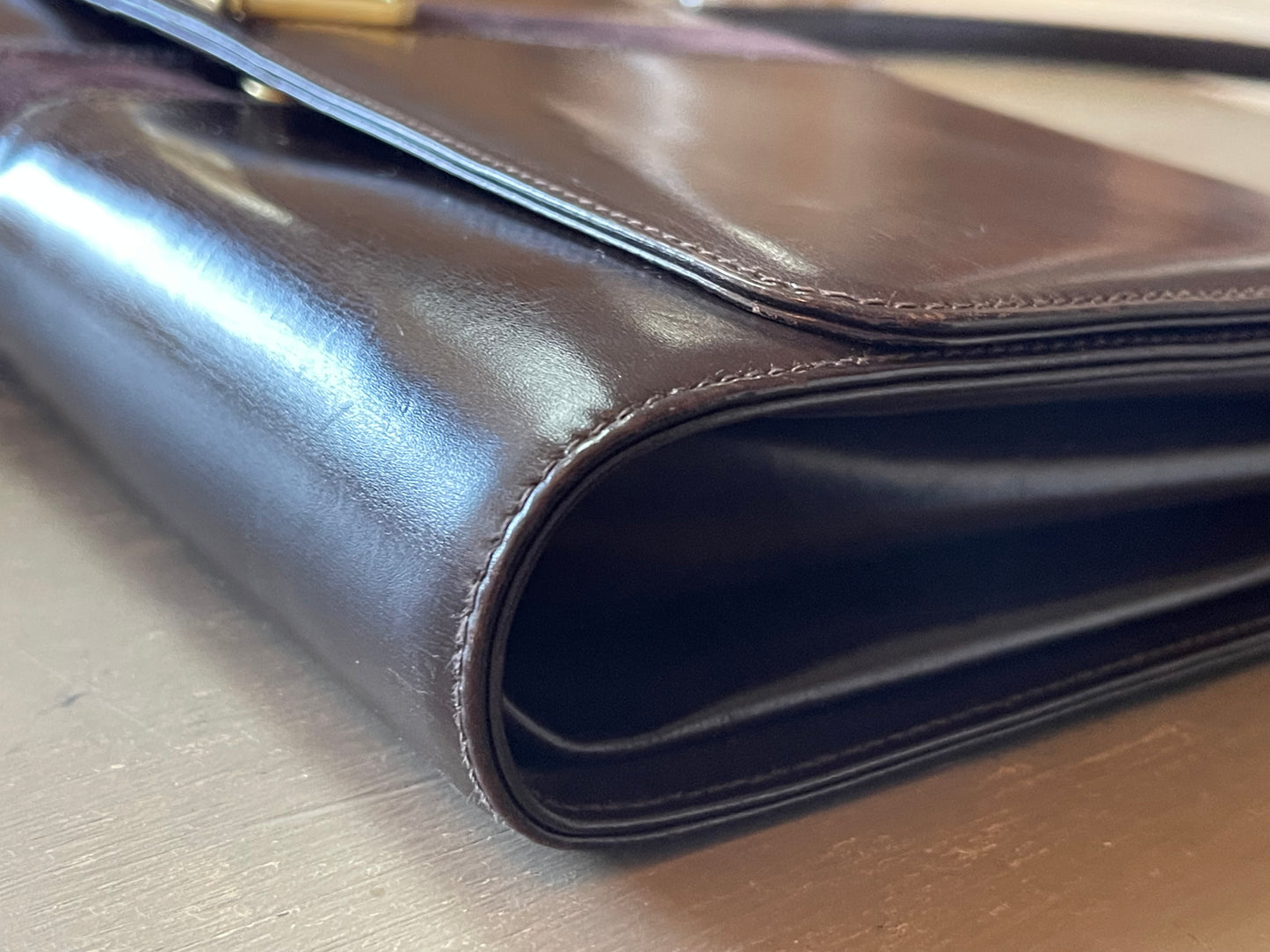 Gucci Vintage Brown Leather Handbag