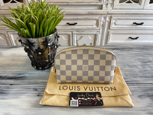 Louis Vuitton Cosmetic Pouch PM Damier Azur