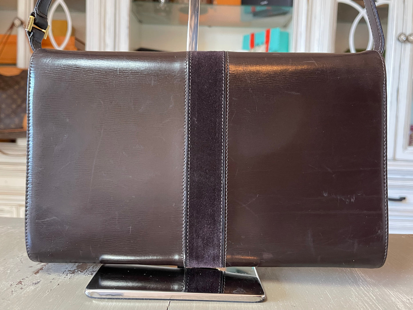 Gucci Vintage Brown Leather Handbag