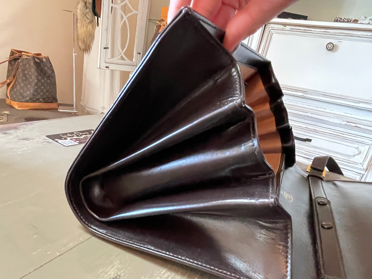 Gucci Vintage Brown Leather Handbag