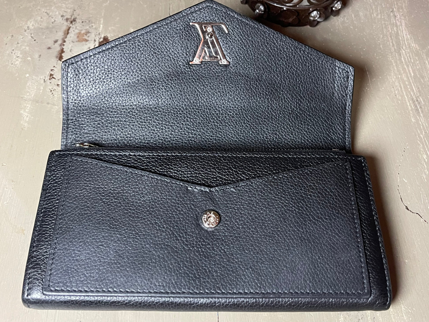 Louis Vuitton My LockMe Wallet - Black Calfskin Leather