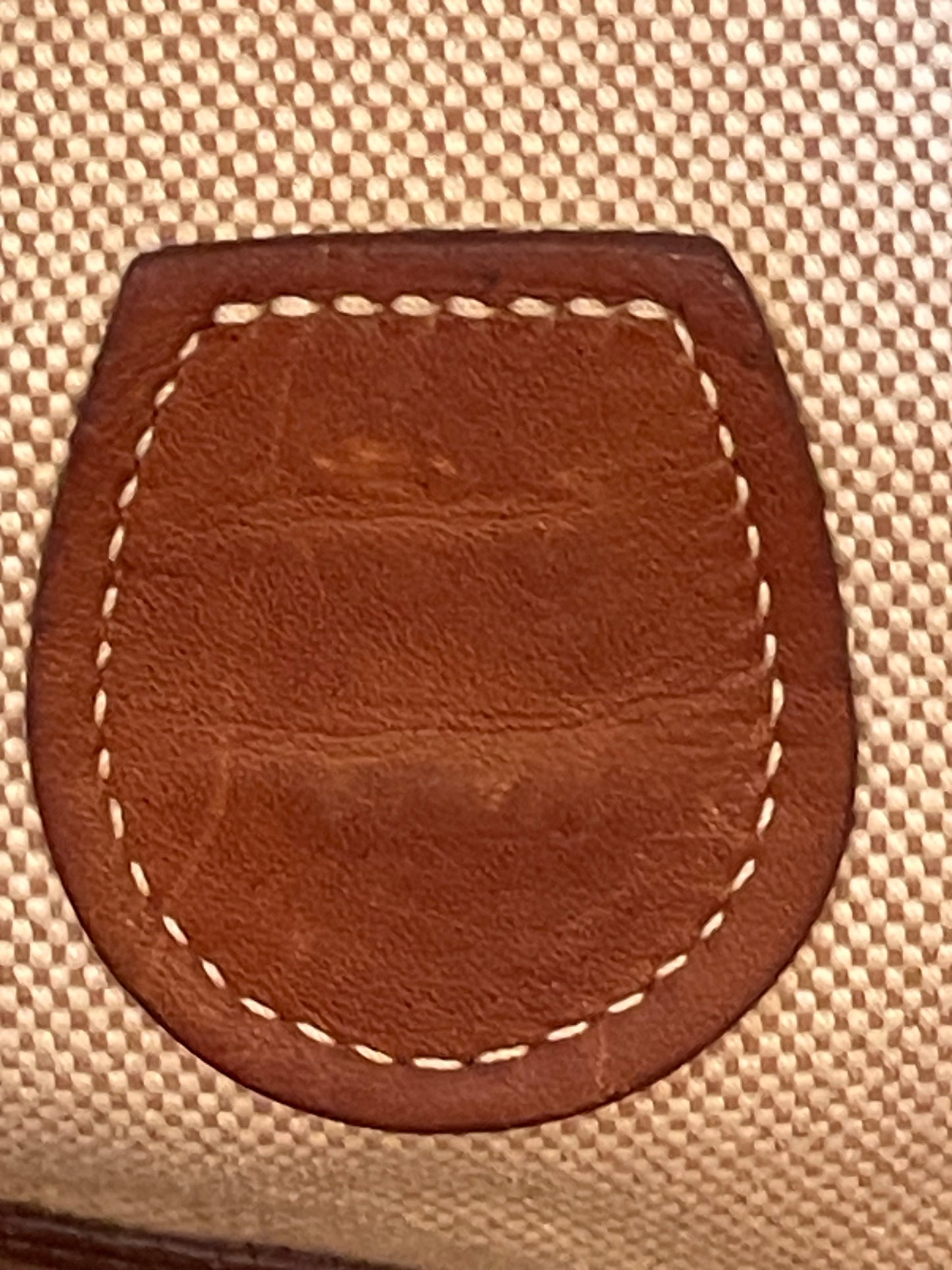 Hermés EVELYN 1 GM Canvas & Leather Shoulder Bag